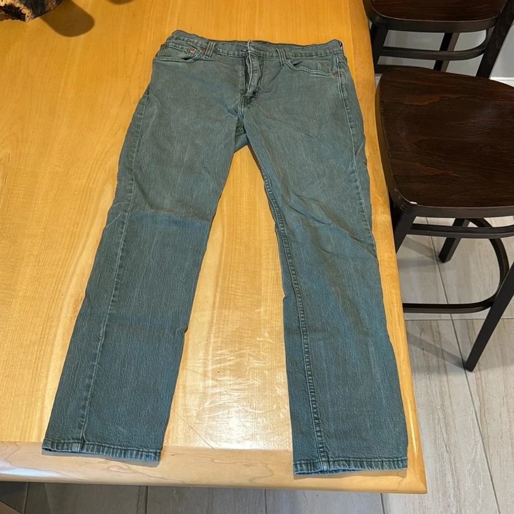 Green Denim Levi Jeans 32x30 - Picture 1 of 2